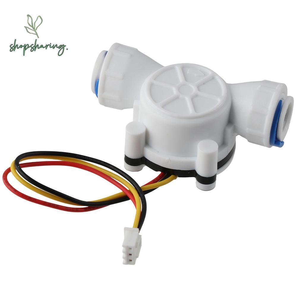 SHOPSHARING Flowmeter, สีขาว 0.3-10L/min Water Flow Meter, ความแม่นยําสูงพลาสติก Quick Connect 3/8" 