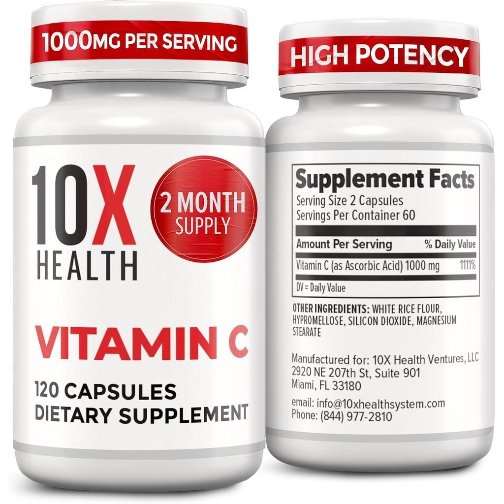 10X Health Vitamin C 1000mg - 120 แคปซูล