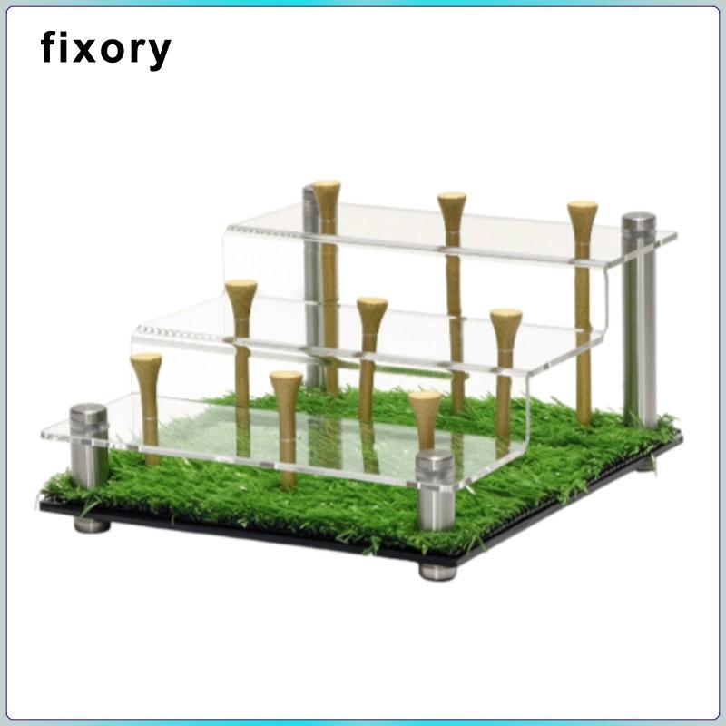 Fixory 9 Ball Golf Display Case with Putting Green Base for Tournament Keepsakes and Trophy Shelf Sh
