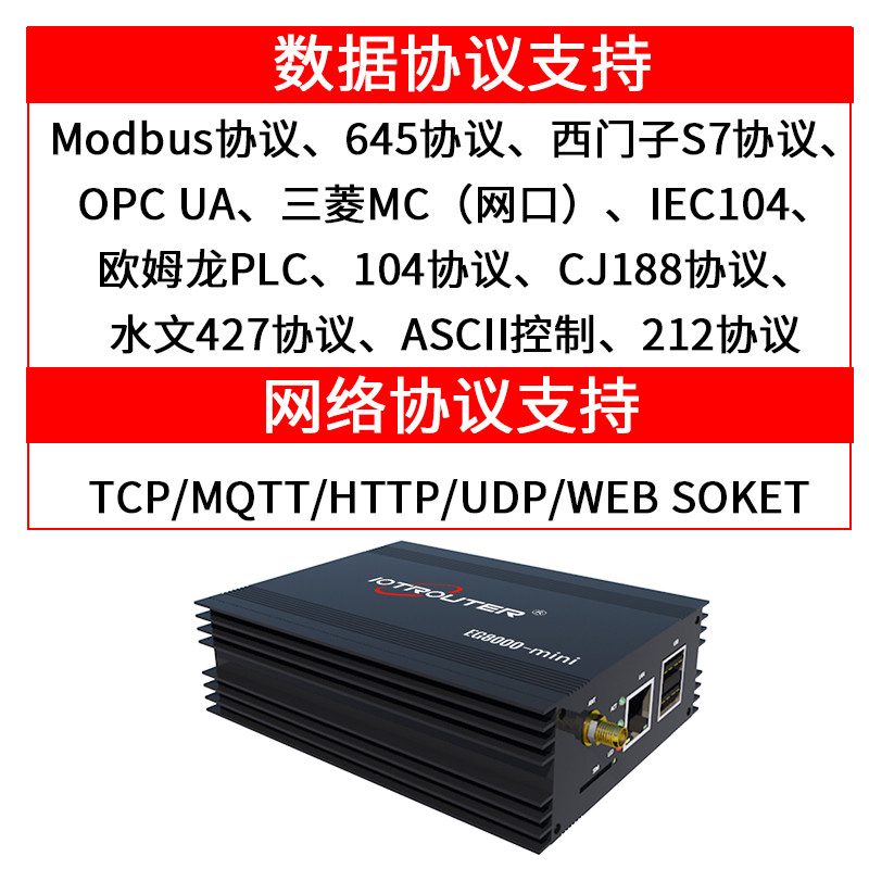 PLC รีโมทคอนโทรลการตรวจจับดาวน์โหลด Gateway nored Siemens S7 Mitsubishi Protocol Module EG8000mini
