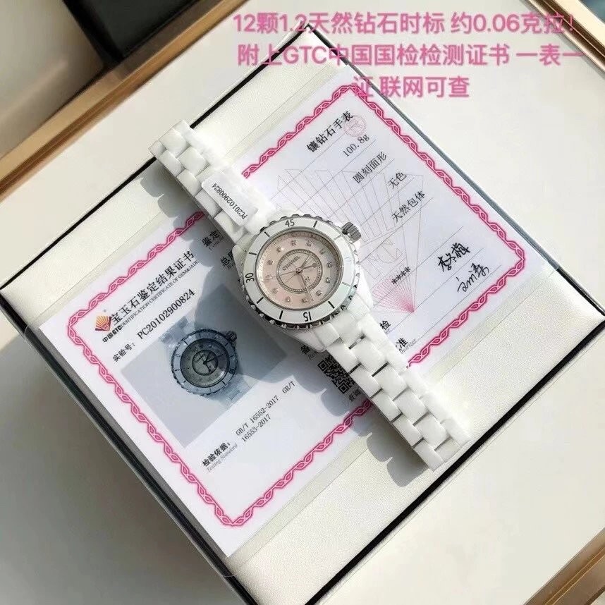 [คุณภาพการสั่งซื้อดั้งเดิม] นาฬิกา CHANEL CHANEL J12 Series นําเข้าเคาน์เตอร์ต้นฉบับสวิสกลไกรุ่นเดีย