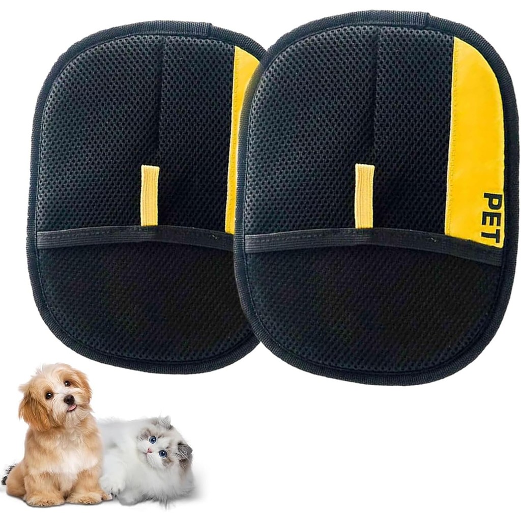 Kivori Pet Grooming Glove, Pet Hair Remover Glove, Electrostatic Pet Hair Remover for Furniture Bed 