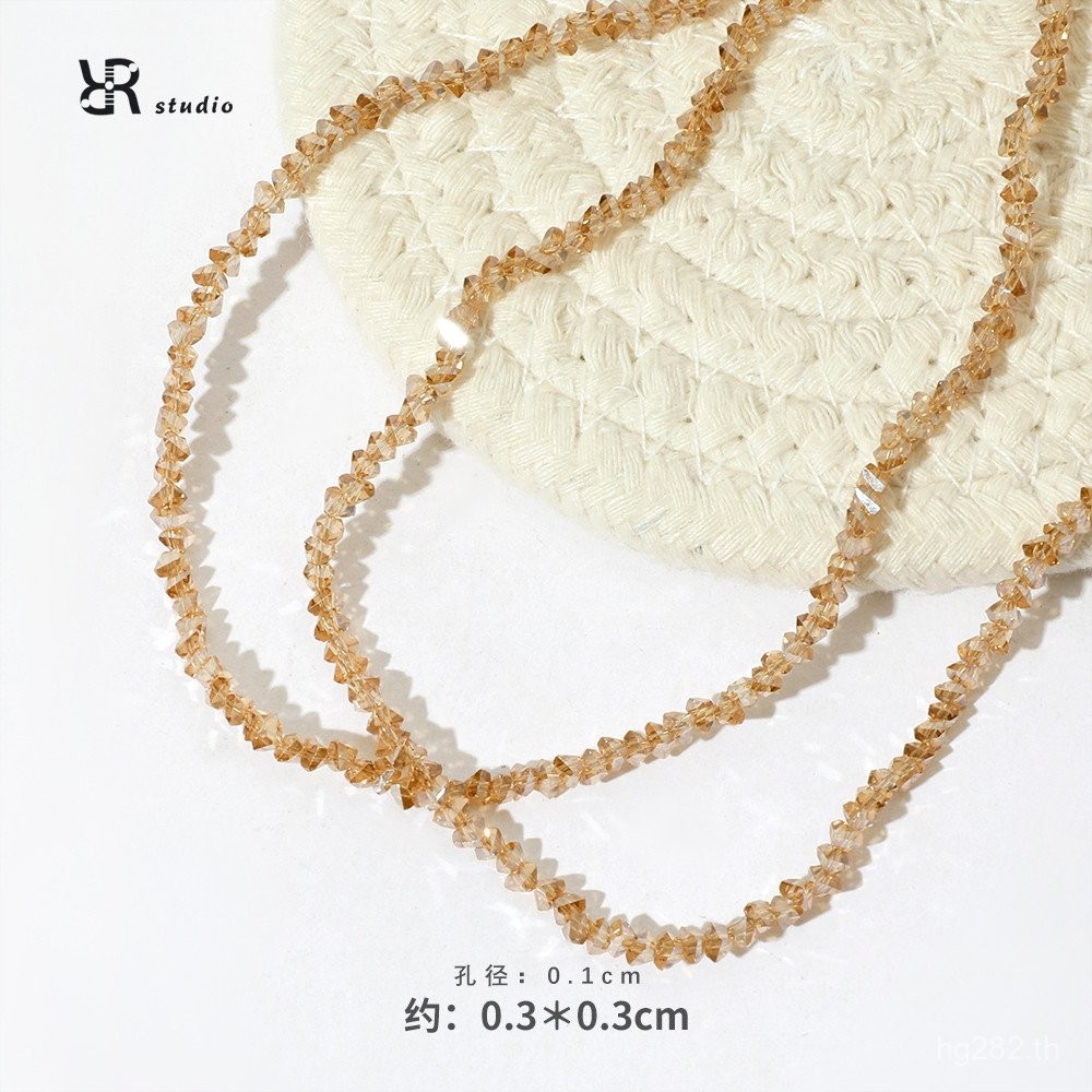 ลูกปัดหลวมคริสตัล 3M DIY Handmade สำหรับตกแต่งสร้อยข้อมือและสร้อยคอมากอน E5TC