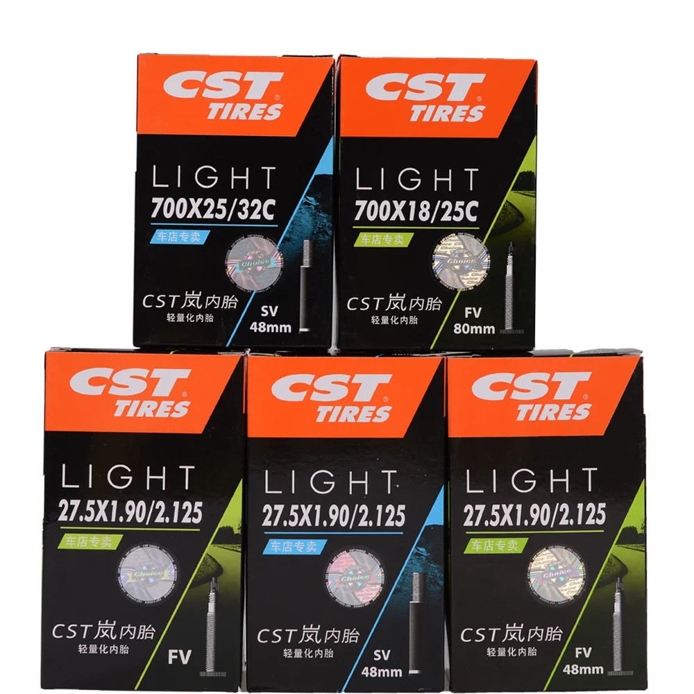 CST จักรยาน Ultralight ภายในหลอด MTB ROAD TUBE จักรยานน้ําหนักเบาหลอด 26 27.5 29x 1.9 2.125 700x 18c