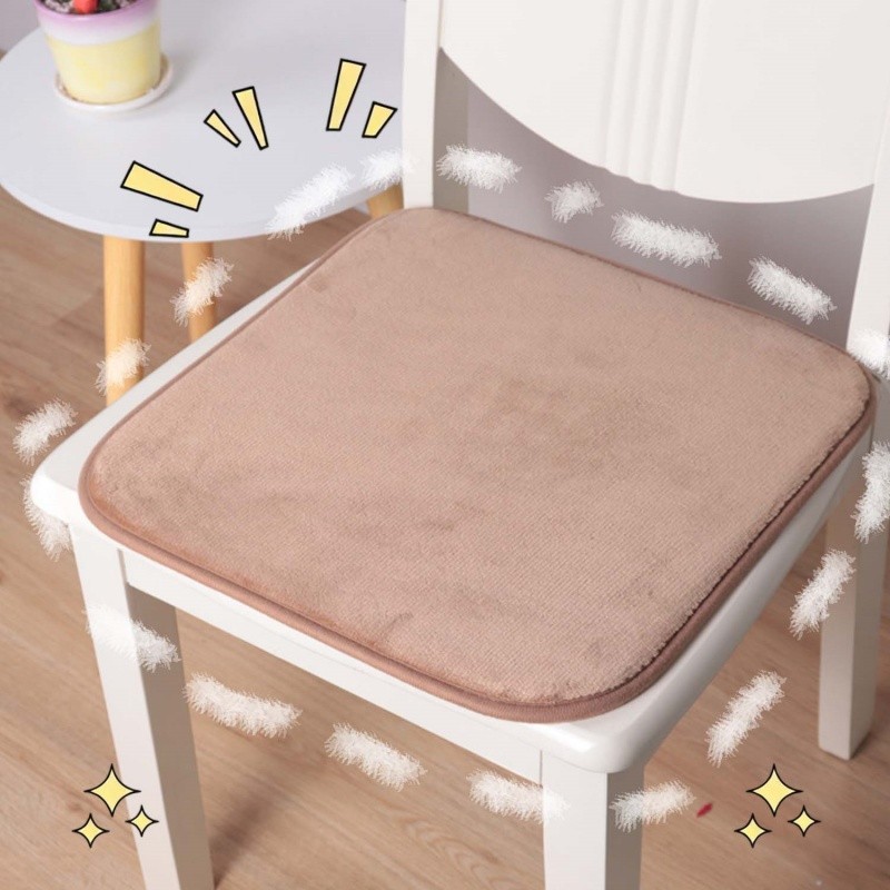 เบาะรองนั่งตุ๊กตาทรงสี่เหลี่ยมทรงสี่เหลี่ยมขนาด 40x40 ซม. แบบนุ่มผ่อนคลาย - แผ่นรองเก้าอี้กันลื่น เสื่อรองนั่งโฮมออฟฟิศที่สะดวกสบาย
