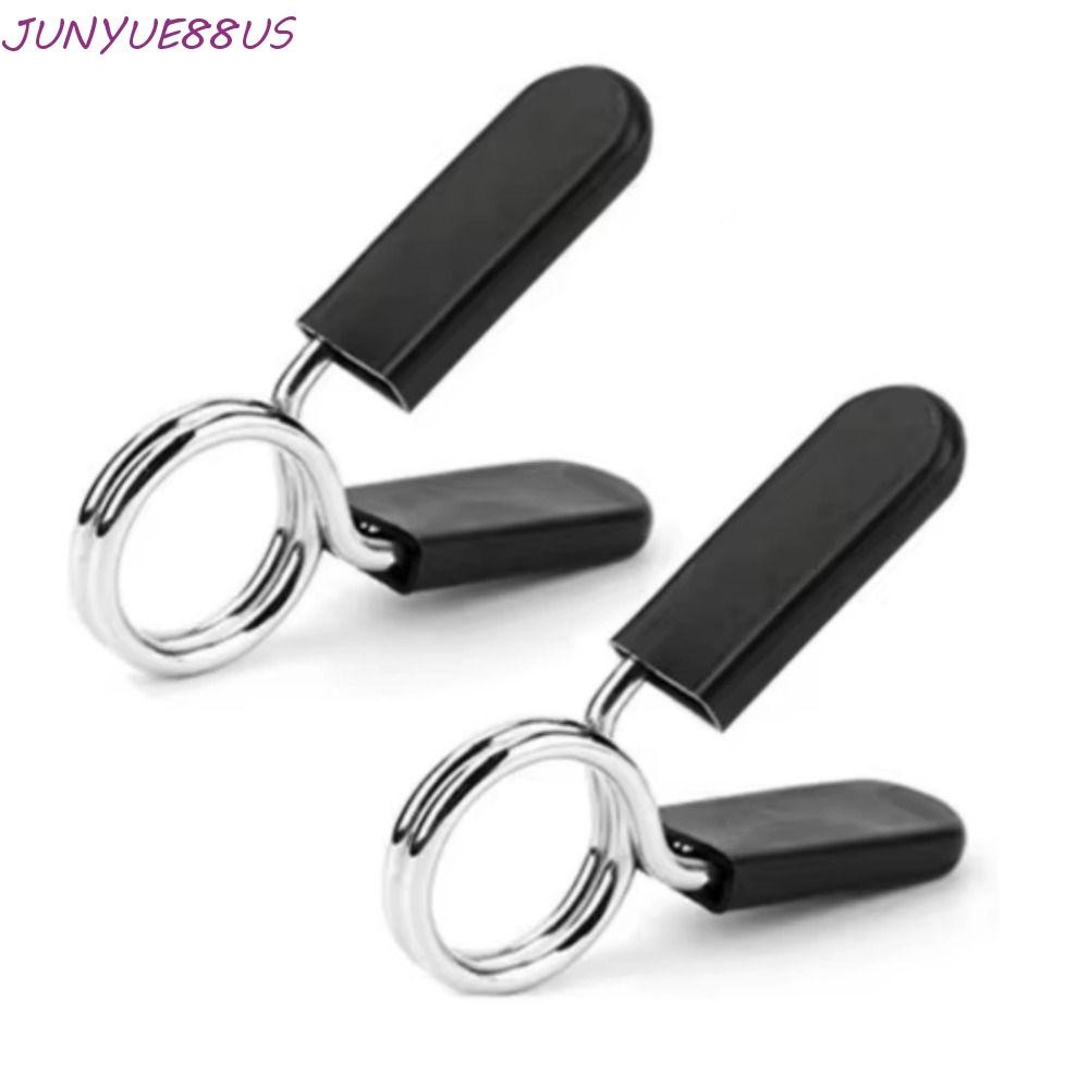 JUNYUE88US 1 คู่ Barbell คลิป, Gym Anti-คลายฤดูใบไม้ผลิคลิปคอ,อุปกรณ์ยกน้ําหนักความปลอดภัยป้องกันดัม