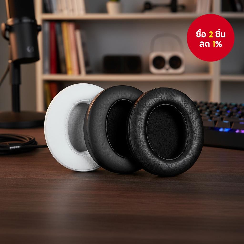 แผ่นรองหูฟังสํารองสําหรับ Sennheiser HD4.50BT, HD4.50BTNC, HD4.40BT, HD4.30G, HD4.20S, HD458BT, HD45