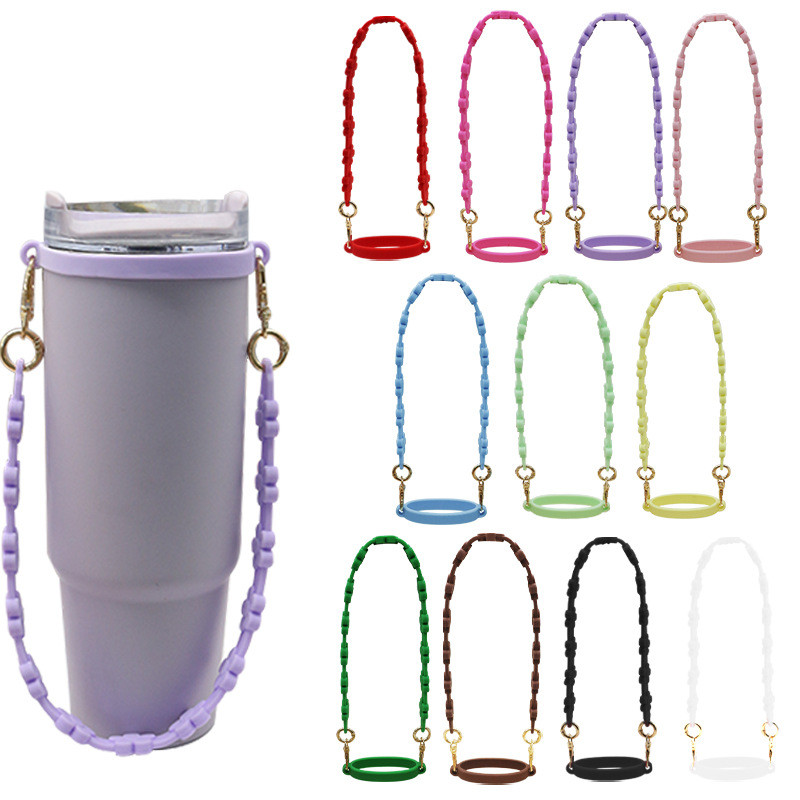 SUGAW Tumbler Handle ที่วางขวดน้ําสายคล้องขวดน้ําสลิง Tumbler สายซิลิโคนสําหรับ Hydro Flask, Owala, Stanley Cup Accessories