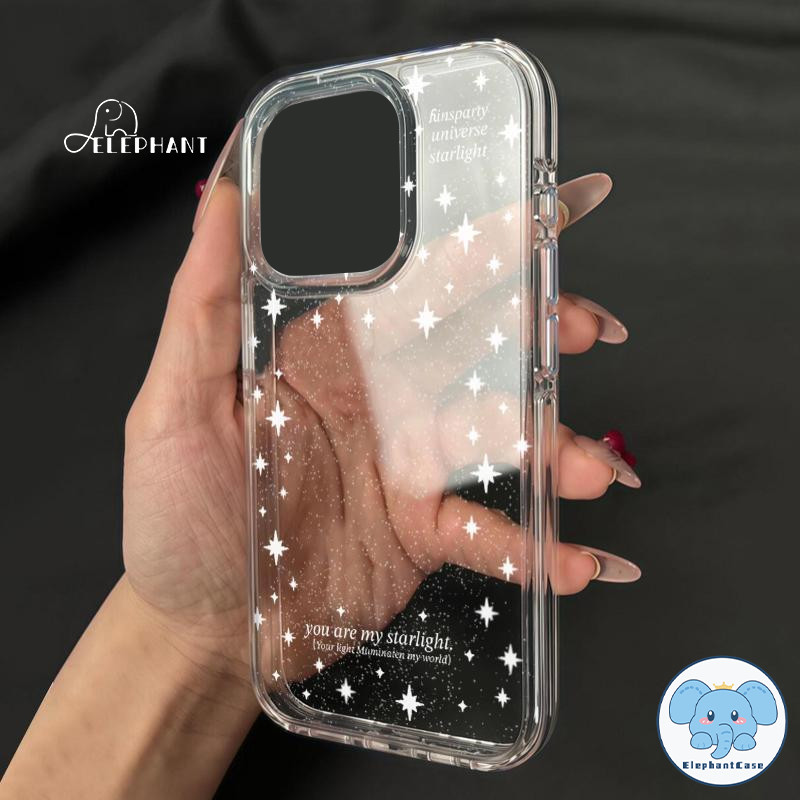 เหมาะสำหรับ IPhone 17 15 11 13 12 16 14 Pro Max X XS XR Max 7 8 Plus กรอบรูปดาวโบว์สุดเก๋ แป้งกลิตเตอร์ เคสใส ราคา ถูกที่สุด ดีลบีเคเค แกลเลอรีภาพที่ 7