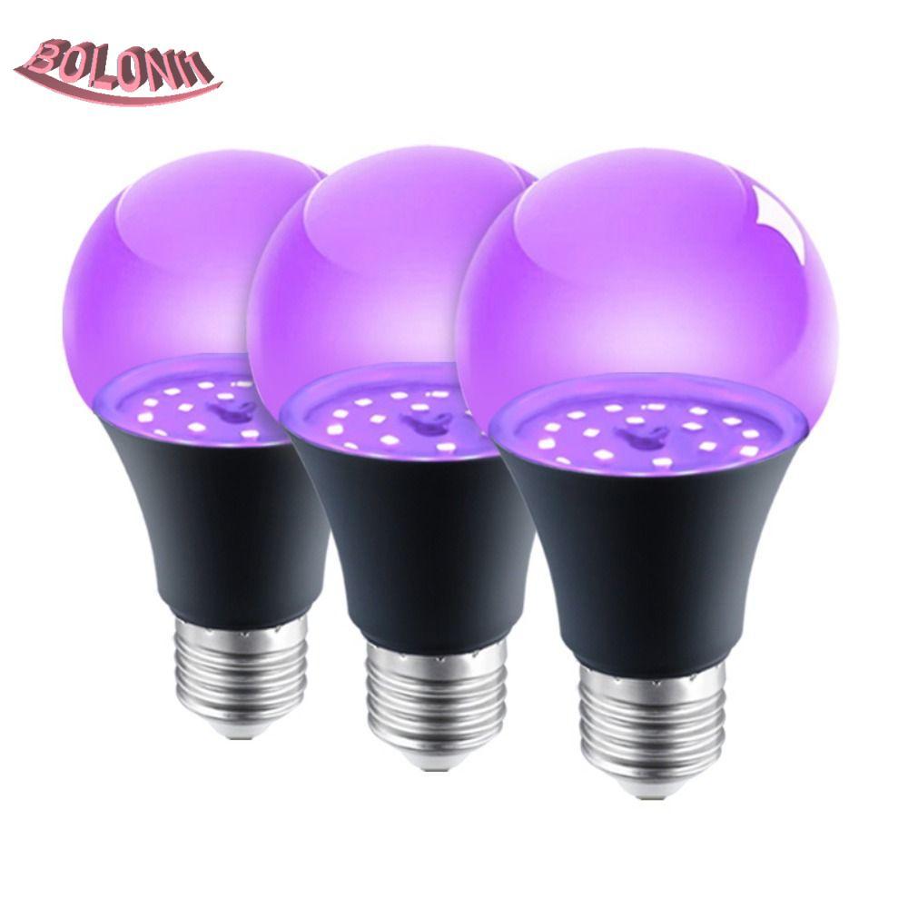 BO UV Purple Bulb, E26/E27 Spiral 360 Glow Purple Black Light Bulb, Portable Aluminium 10W 85-265V B