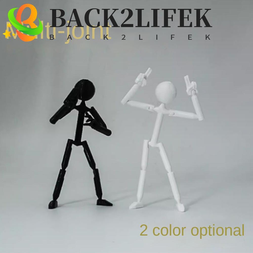 BACK2LIFEK Multi Joint Stickman Toy, Multi-Jointed 3D พิมพ์ Mannequin, ประกอบรุ่นตุ๊กตา Action Figur
