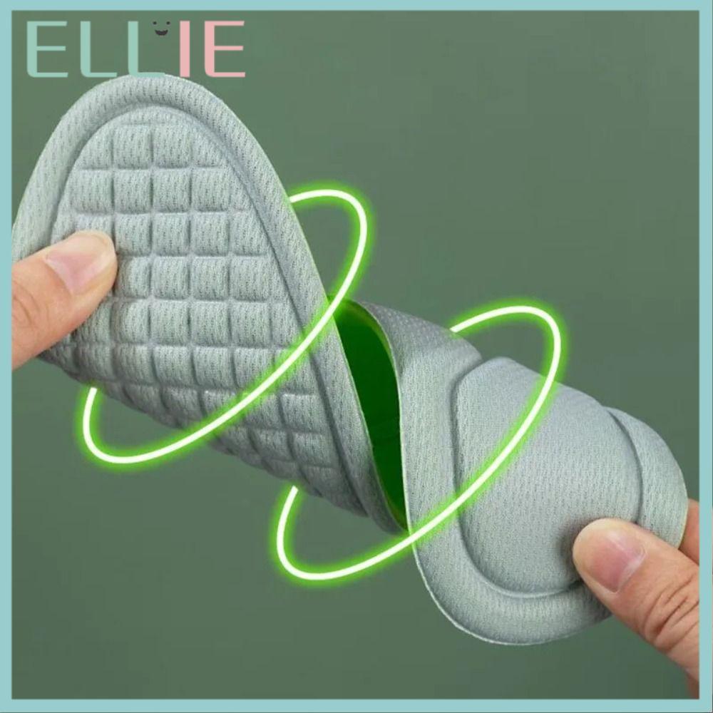 ELLIE 4PCS Feet Orthopedic Shoe Sole, ดูดซับเหงื่อพื้นรองเท้ากีฬา, สบาย Breathable Feet Care ผู้ชายผ