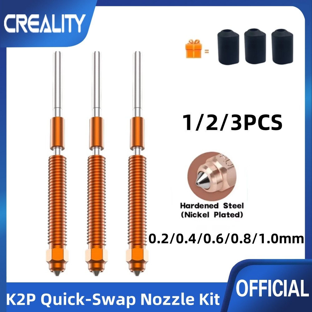 1/2/3PCS Creality K2 Plus Nozzle Quick-Swap Nozzle Hardened steel All-metal Desig  0.2/0.4/0.6/0.8/1