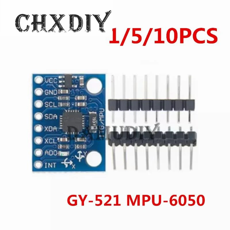 10Pcs GY521 GY-521 MPU6050 MPU-6050 IIC I2C อินเทอร์เฟซ 3 แกน Analog Gyroscope Sensor Accelerometer 