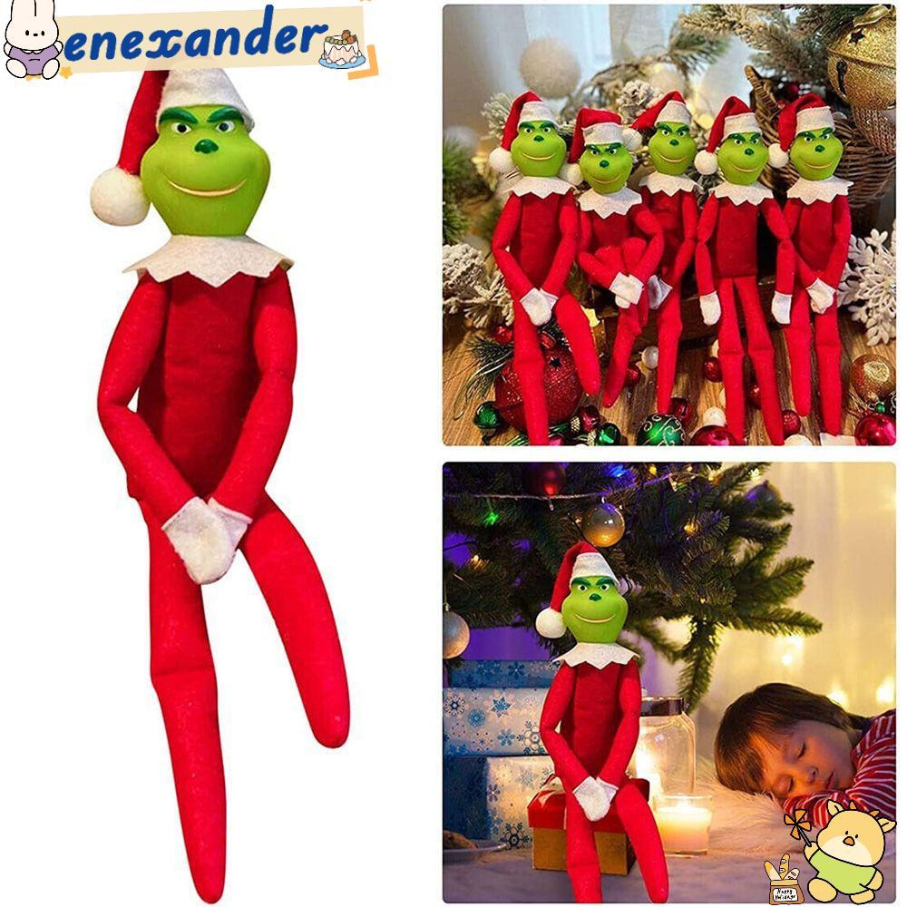 EXER ตุ๊กตาผ้ากํามะหยี่ของเล่นตกแต่งบ้านจี้ของเล่นตุ๊กตา Grinch ตุ๊กตา