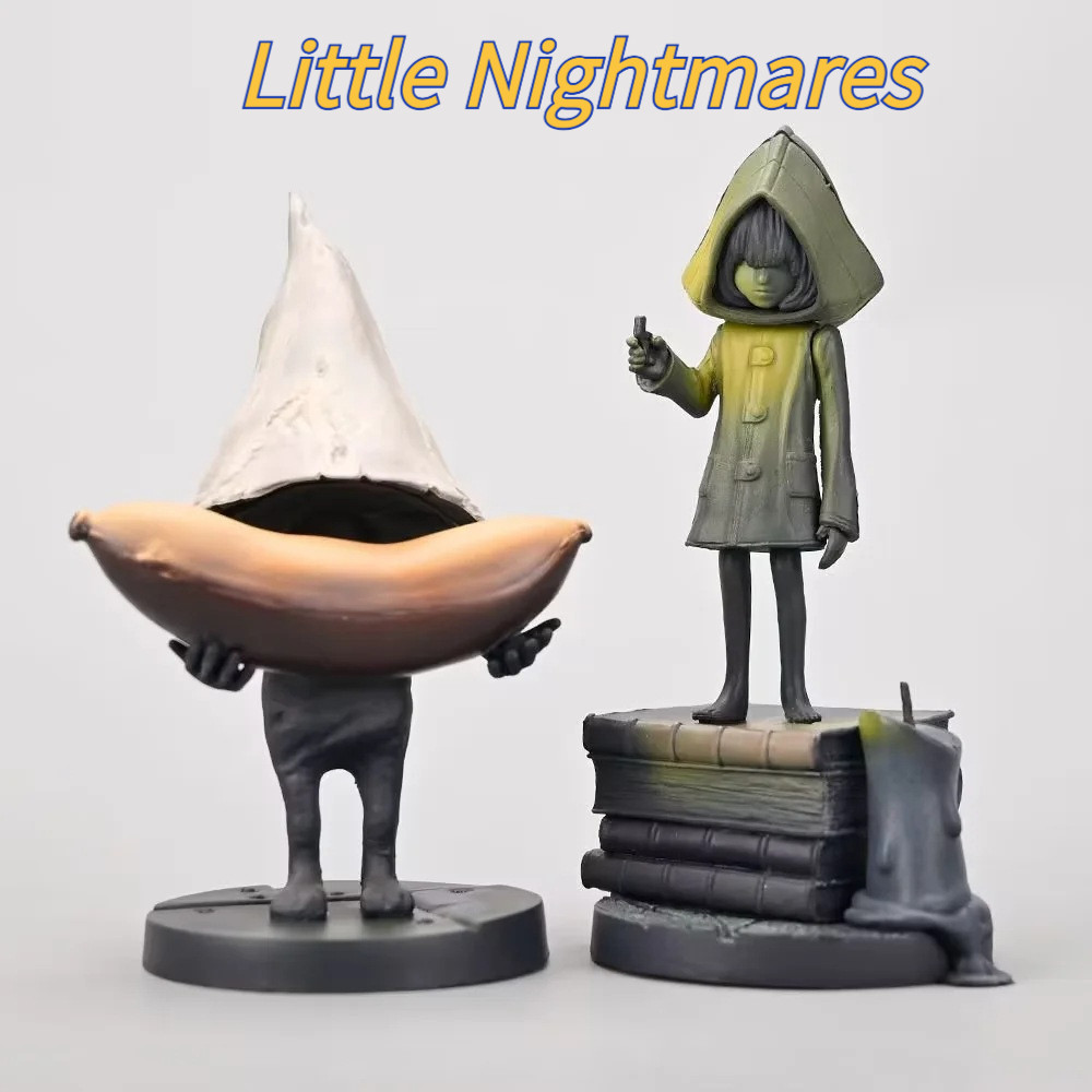"Little Nightmares" - ชุดตุ๊กตาตัวการ์ตูนก็อบลินสวมเสื้อกันฝนสีเหลืองจากเกม Sixth Grade Nightmare (ก