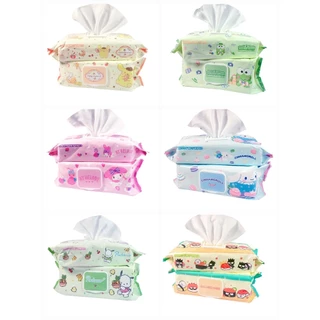 ทิชชู่เปียก 70 แผ่น รุ่นใหม่!!! SANRIO ขนาดใหญ่ 20x24 cm พร้อมส่ง