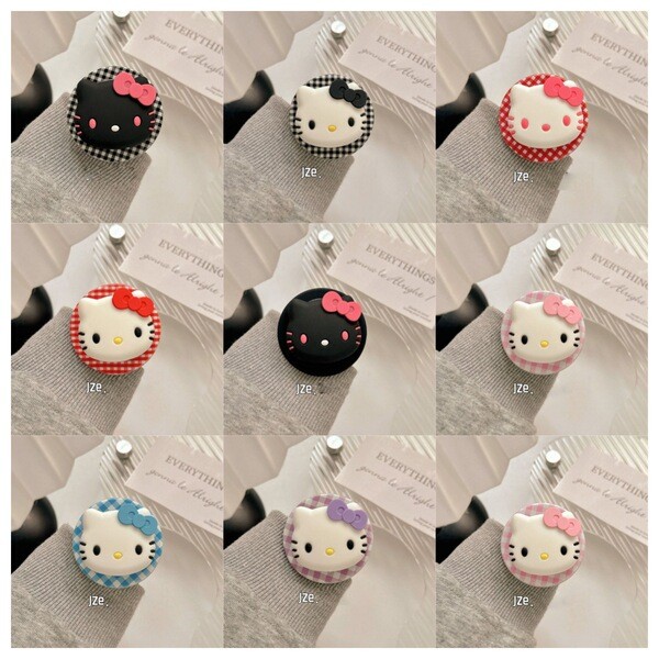 วงเล็บแม่เหล็ก giptok แม่เหล็ก ที่วางโทรศัพท์แบบแม่เหล็กสุดน่ารักลายการ์ตูนแมวลายสก็อต ins ถุงลมนิรภ