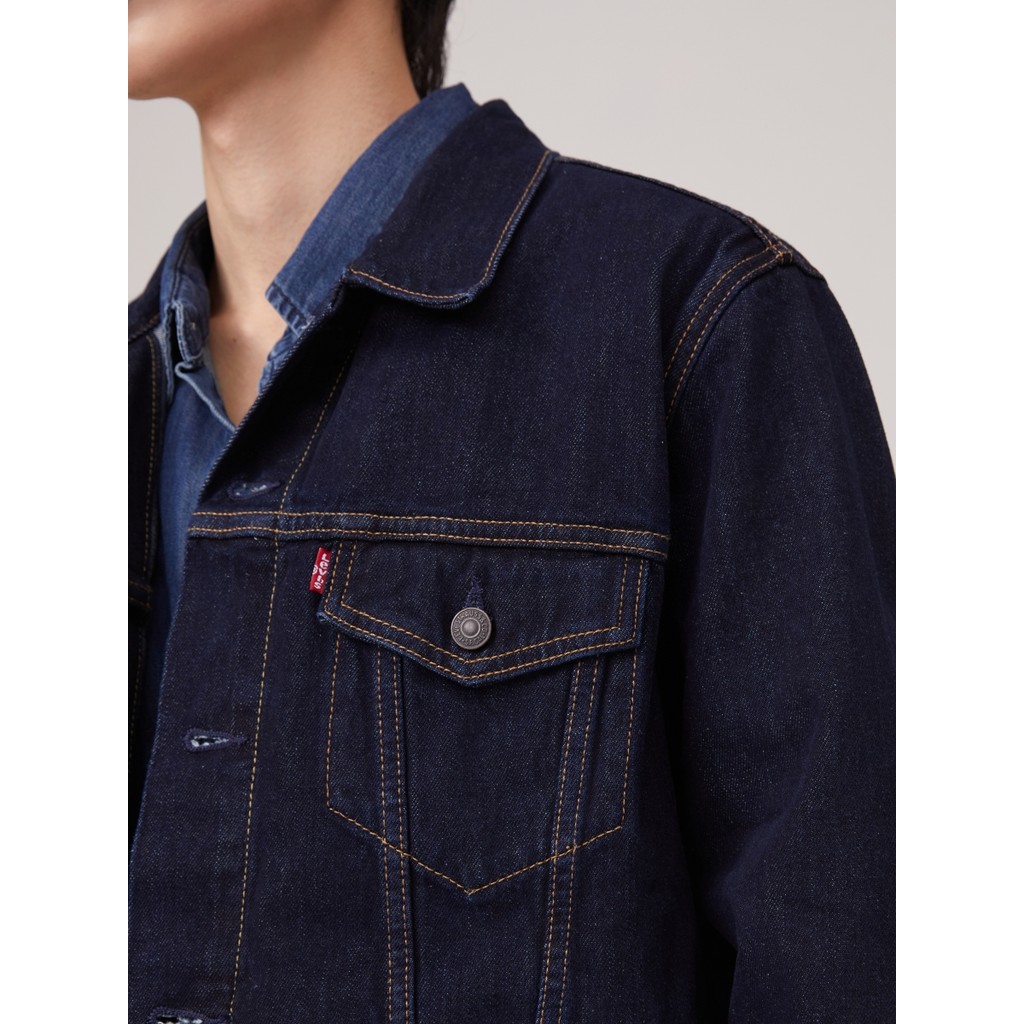 Levis Levis Levis Couple Same Style American Classic Retro Casual Fashion Street Wear เสื้อแจ็คเก็ตย