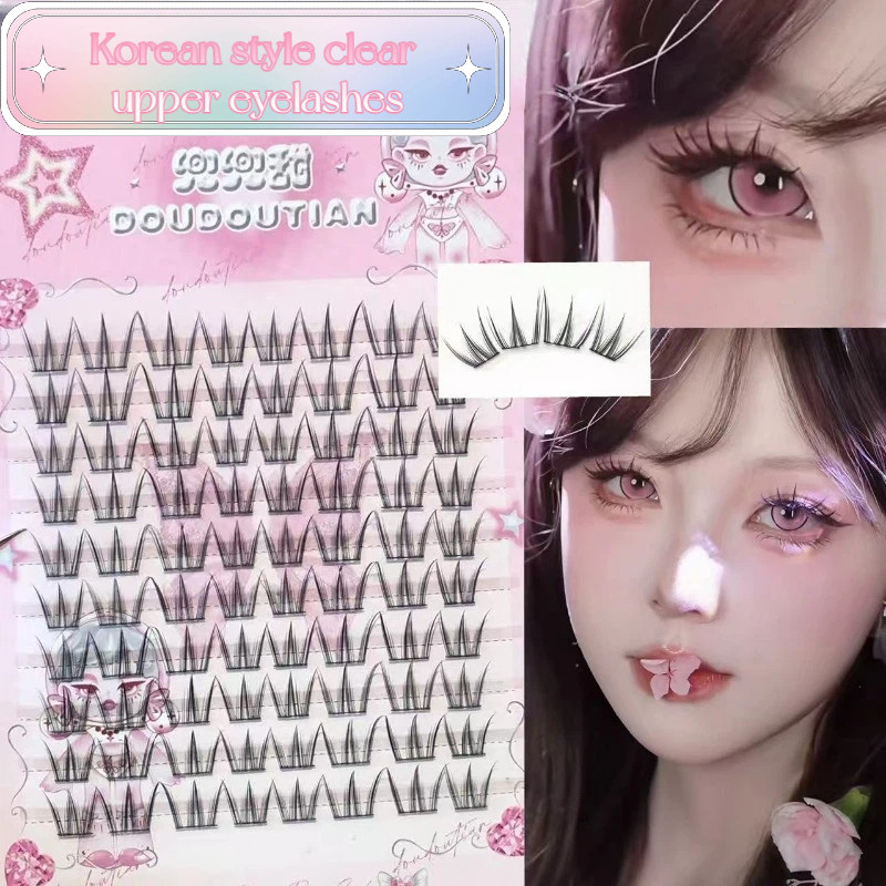 DOUDOUTIAN Japan Korea Clear Upper Eyelashes Ultra Wide-Angle Wet Eyelashes Natural Photogenic