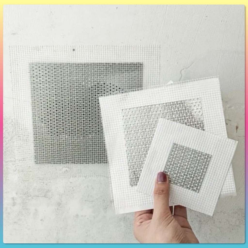Wall patch แผ่นซ่อมผนัง แผ่นซ่อมฝ้า แผ่นอุดผนัง ตาข่าย อลูมิเนียม แปะ ซ่อม ปิดรู อุปกรณ์ช่าง ปรับปรุงบ้าน