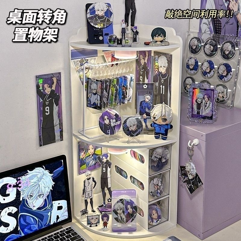 ชั้นวางโชว์ป้ายการ์ดสไตล์อิน, มุมข้างเตียง, ชั้นเก็บของมัลติฟังก์ชั่นแบบตั้งโต๊ะในหอพัก - รูปที่ 7