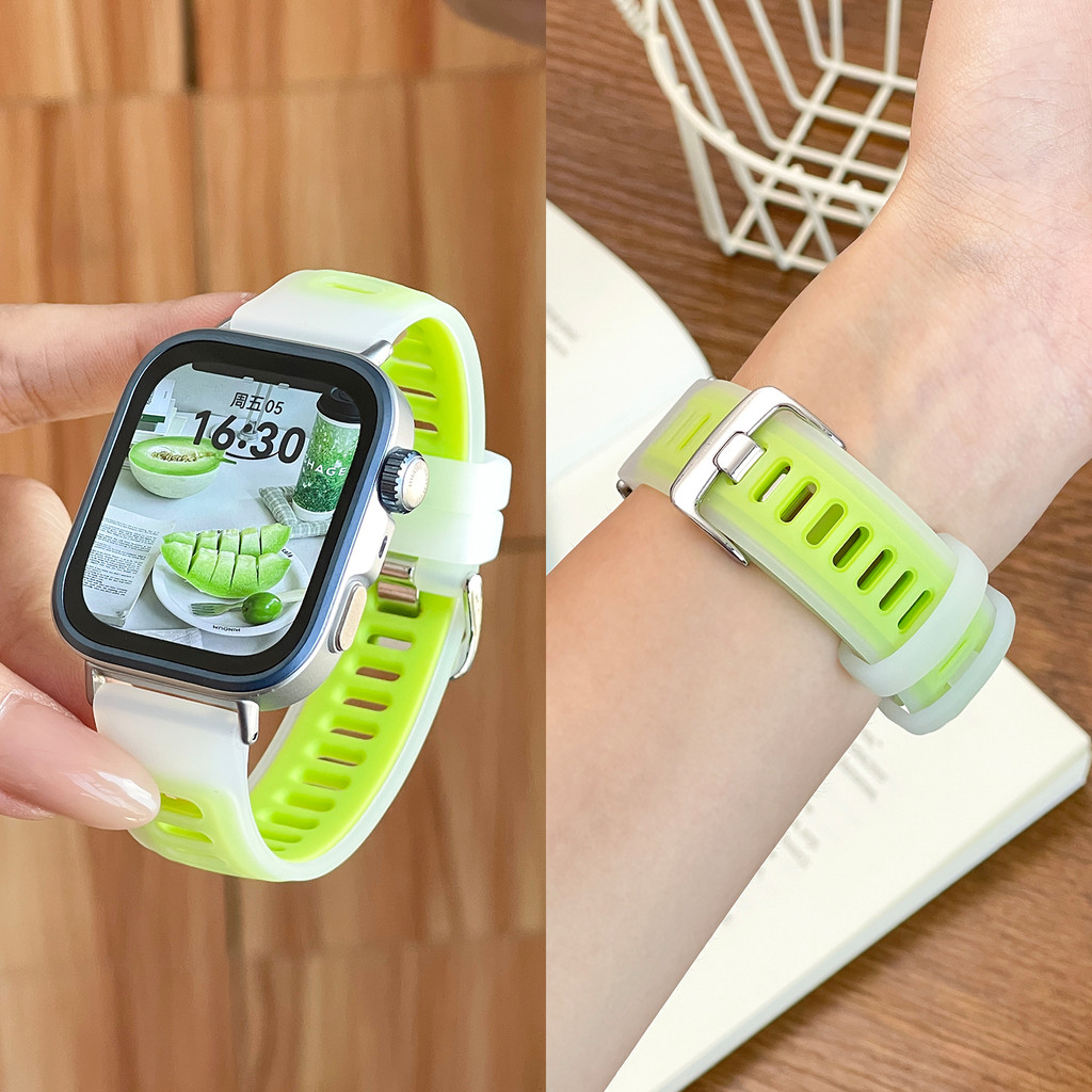 โปร่งใสทูโทนซิลิโคนสําหรับ Huawei Watch Fit 5/4Pro สายนาฬิกาสร้อยข้อมือระบายอากาศสําหรับ Huawei Fit 3 4 อุปกรณ์เสริมสมาร์ทวอทช์