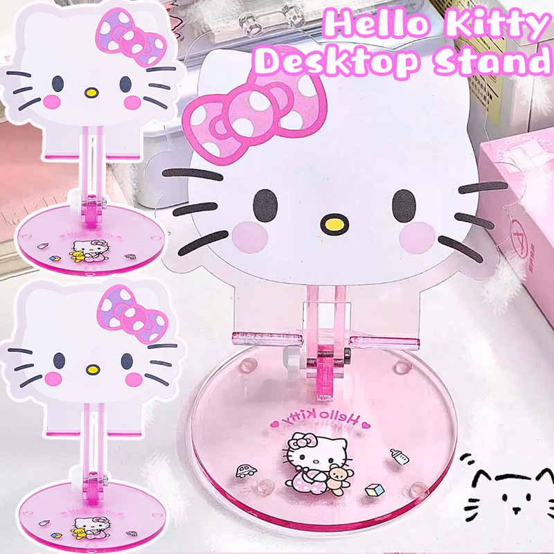 3ชิ้นปรับคิตตี้โทรศัพท์ยืนที่มี180° Rotation & Secure Lock ฐานอะคริลิคพับได้แบบพกพา ที่วางอเนกประสงค์สําหรับสมาร์ทโฟน