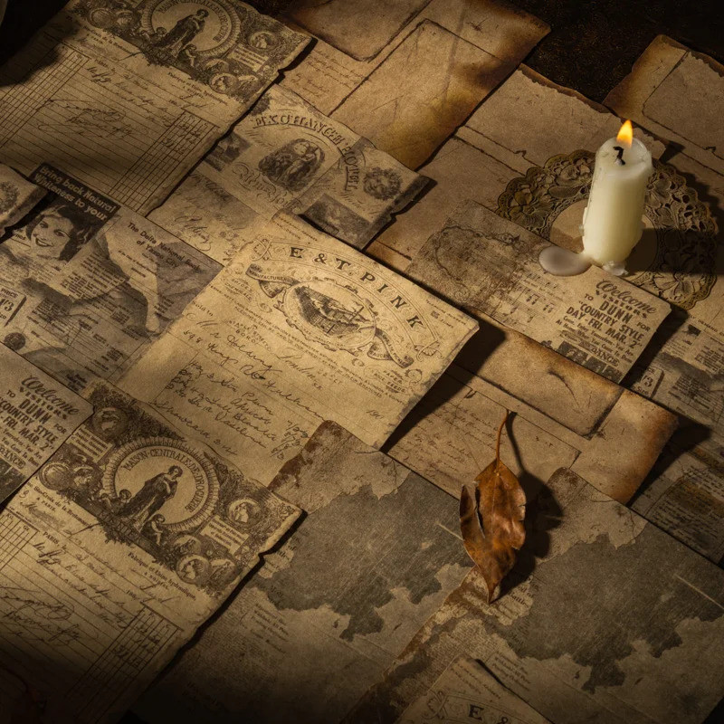 Journal GO 90pcs Vintage Scrapbooking วัสดุกระดาษ Burned รูปกระดาษสําหรับ Scrapbooking Collage Junk 