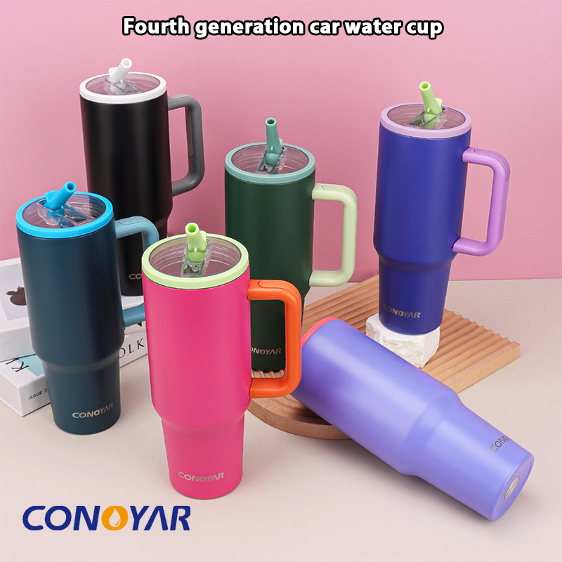 CONOYAR แก้วน้ำอุ่นแบบมีตะกร้อ ความจุขนาดใหญ่ 1200ml ผลิตจากวัสดุ อุตสาหกรรม ป้องกันความร้อนได้ 6-24 ชั่วโมง T01304