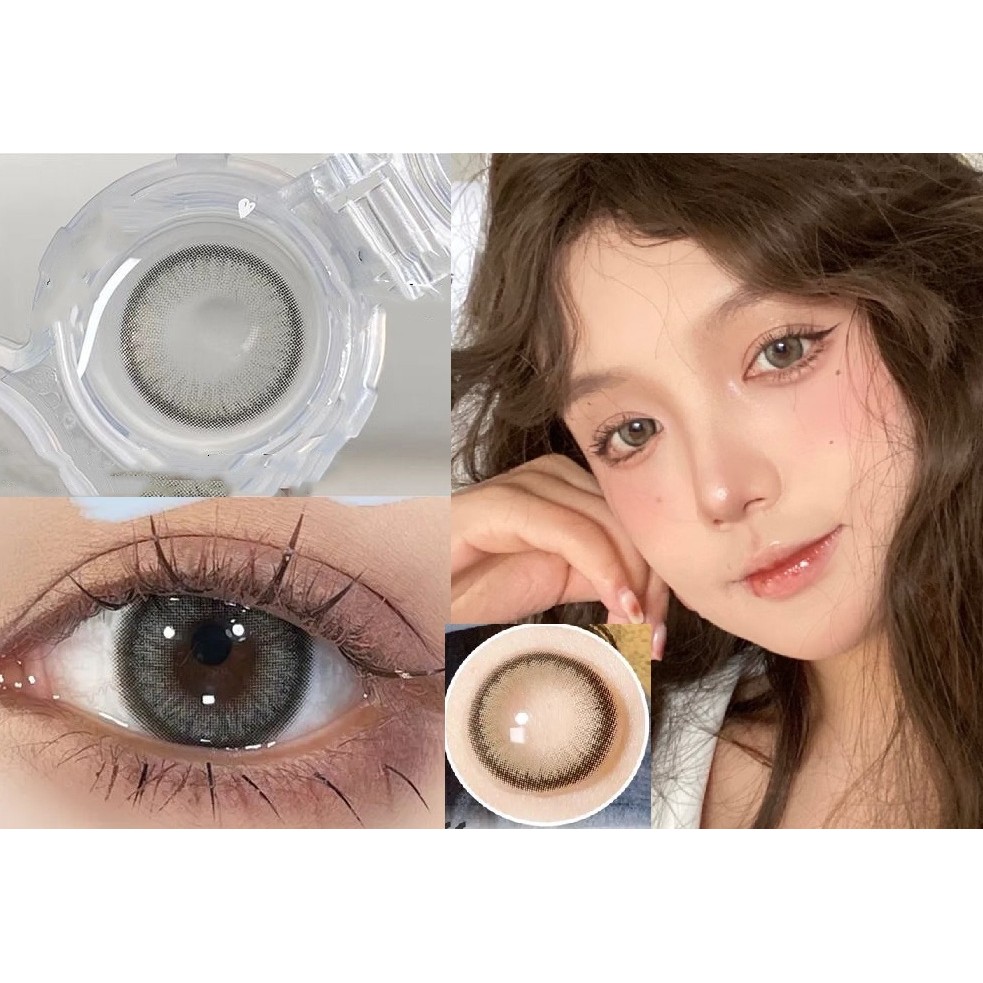 (1 คู่) YSHUI ,BOSSCON ยี่ห้อ ,BIG SIZE,14.50mm,Gdia:13.7mm,(เกรด 0-8), คอนแทคเลนส์รายปีใช้(grey)