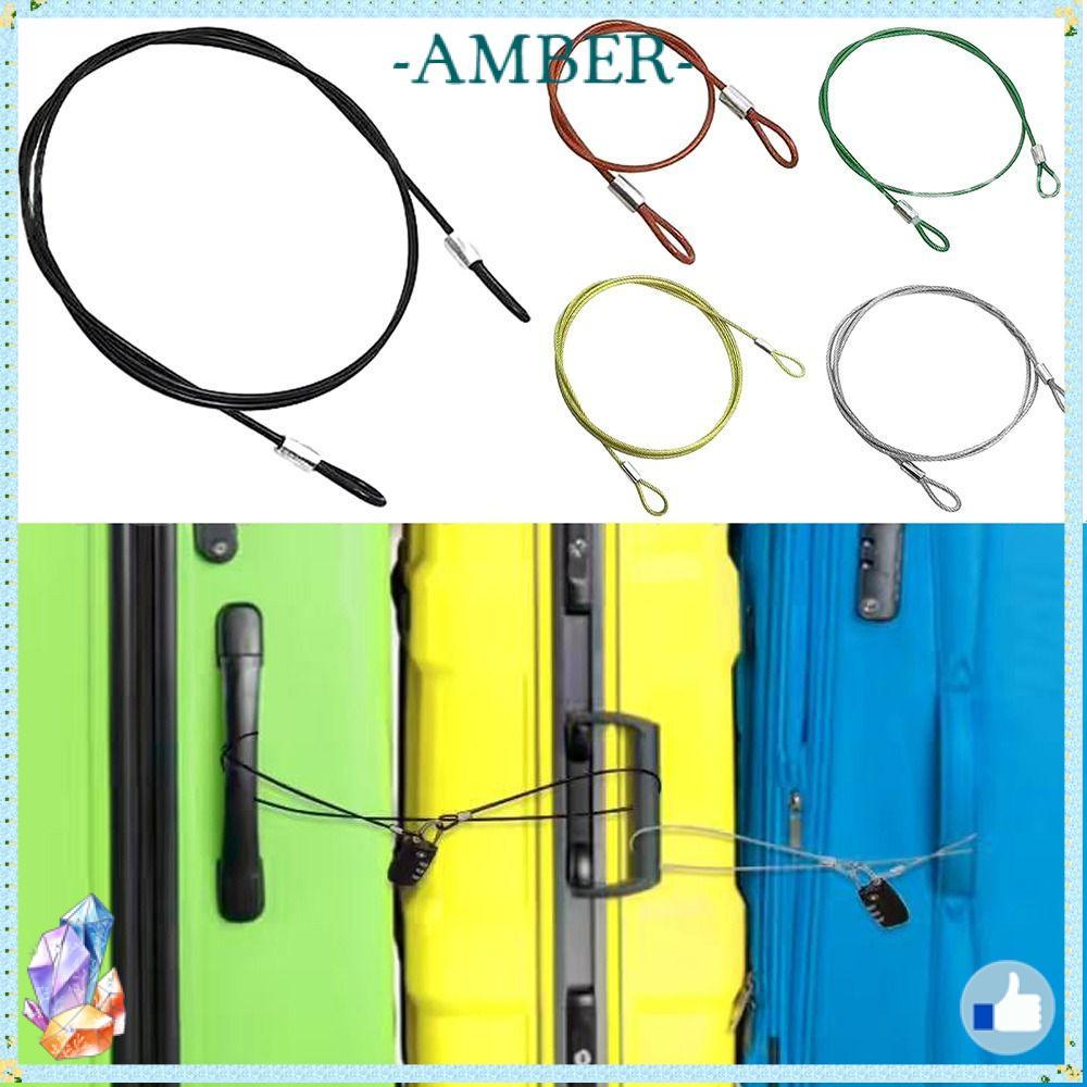 AMBER เชือกถักแข็งแรง, ลวดลวดเหล็กกันขโมยรักษาความปลอดภัย, 100 ซม./39 ล็อคโซ่สกู๊ตเตอร์เครื่องมือกลางแจ้ง
