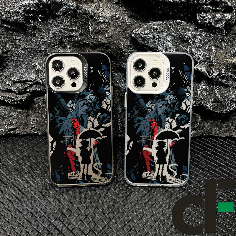 IPHONE Hellboy IMD Matte เคสกันกระแทกกล้อง - iP 11/12/13/14/15/16/17/Air/Plus/Pro/Max/SAMSUNG - รูปที่ 2