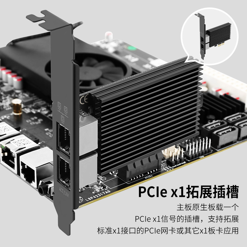 CW-J6412 J6413 NAS เมนบอร์ด ITX Demon Board หกDisk เมนบอร์ด 2.5G การ์ดเครือข่ายสีดํา Sylvania