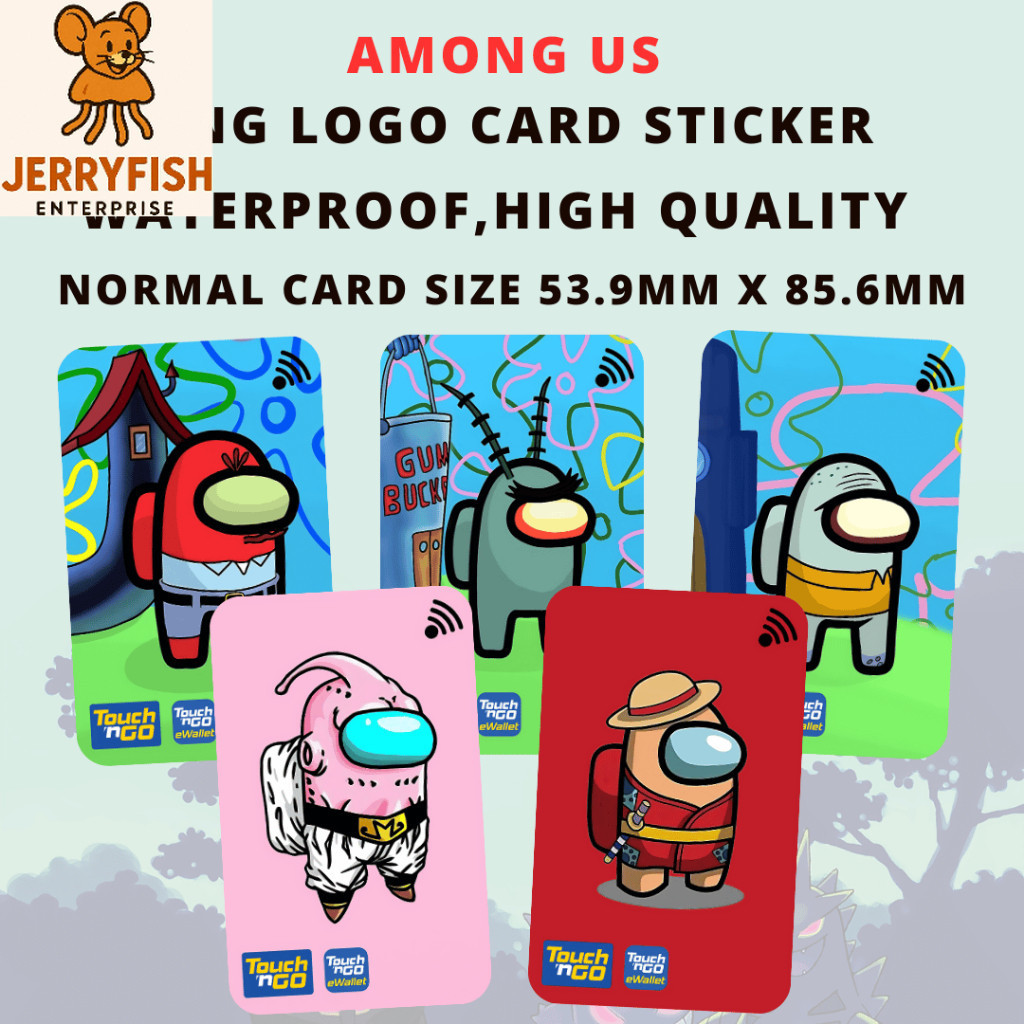 Among us Card Sticker Card Cover Skin Access Touch n Go Skin กันน้ําคุณภาพสูง