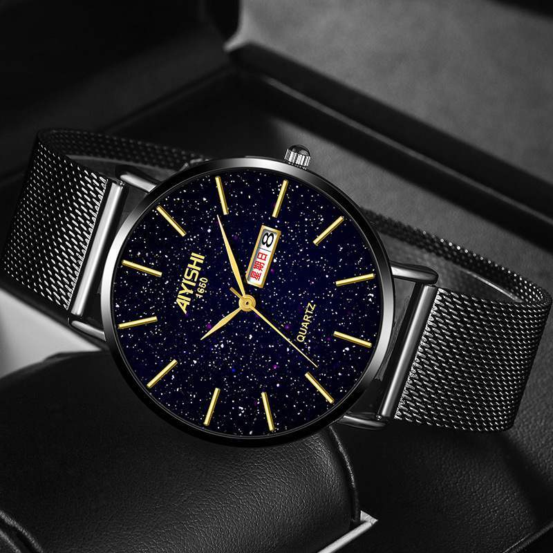 Aiyishi1650 นาฬิกาผู้ชายธุรกิจ Swiss กันน้ําเต็ม a