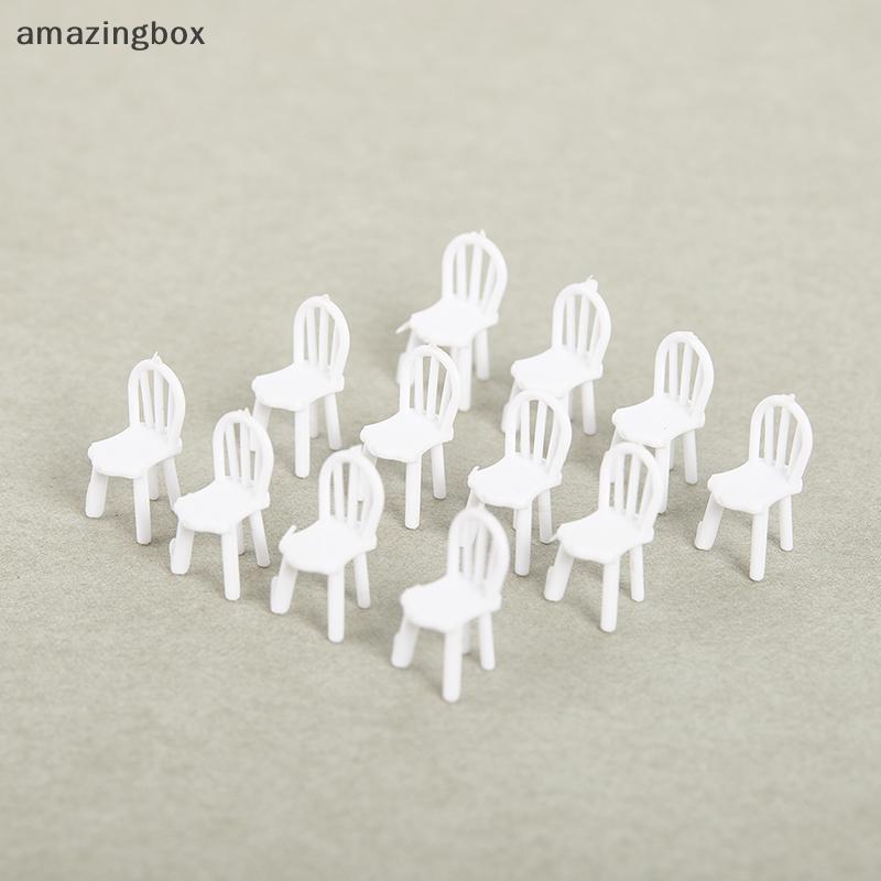 ABTH 8/10 ชิ้น 1:75 Scale Dinning Miniature เก้าอี้มินิตุ๊กตาเฟอร์นิเจอร์ Decor Vary