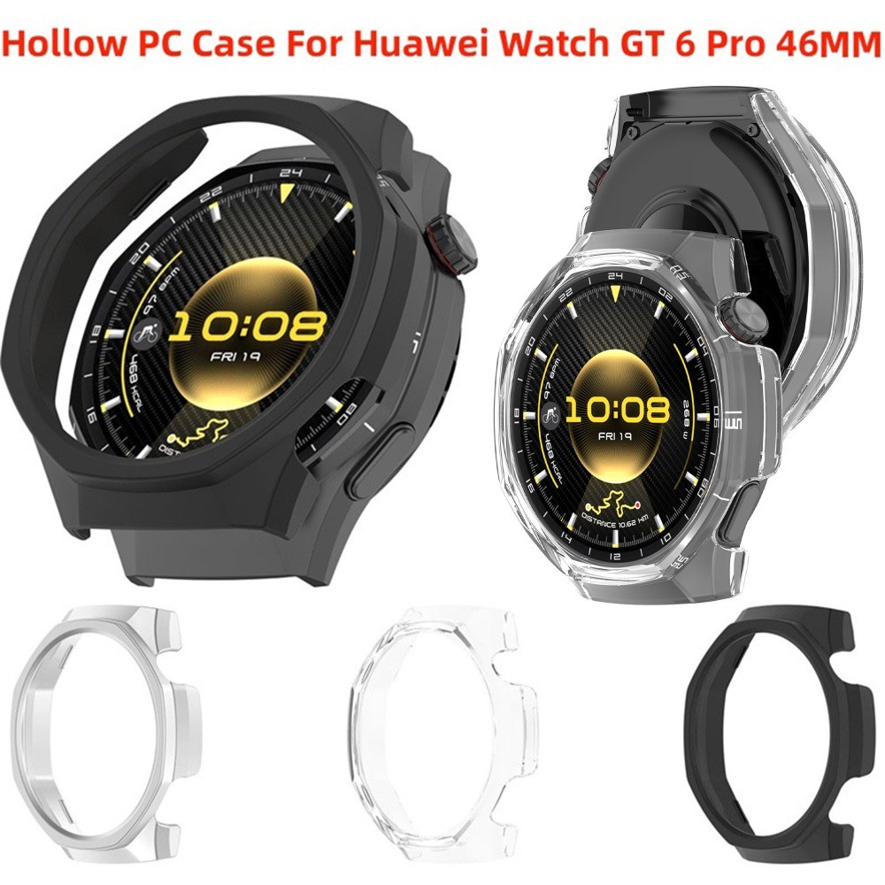 Hollowed สําหรับ Huawei Watch GT6 Pro 46 มม.เปลือกกันชน PC ไม่มีแก้วอุปกรณ์เสริมสมาร์ทวอทช์