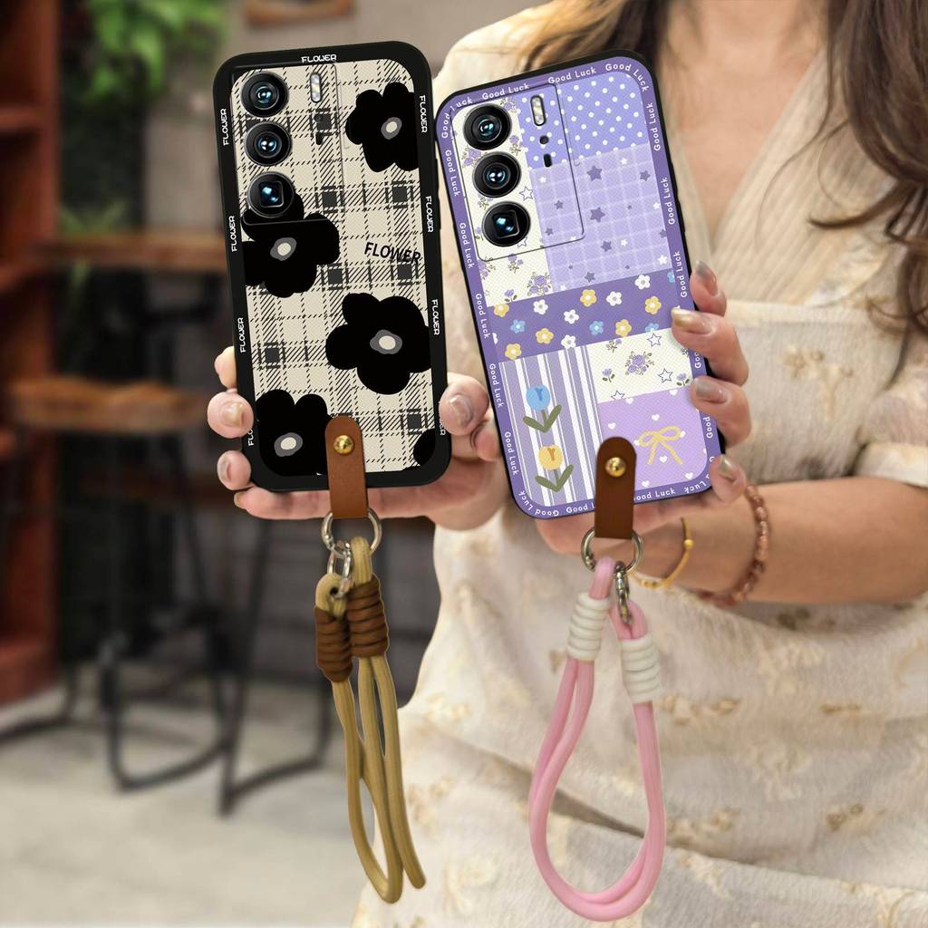 ป้องกันฝุ่นแนวทแยงเคสโทรศัพท์สําหรับ ZTE Axon40 Ultra Anti-knock Graffiti Dirt-resistant แฟชั่นการออ