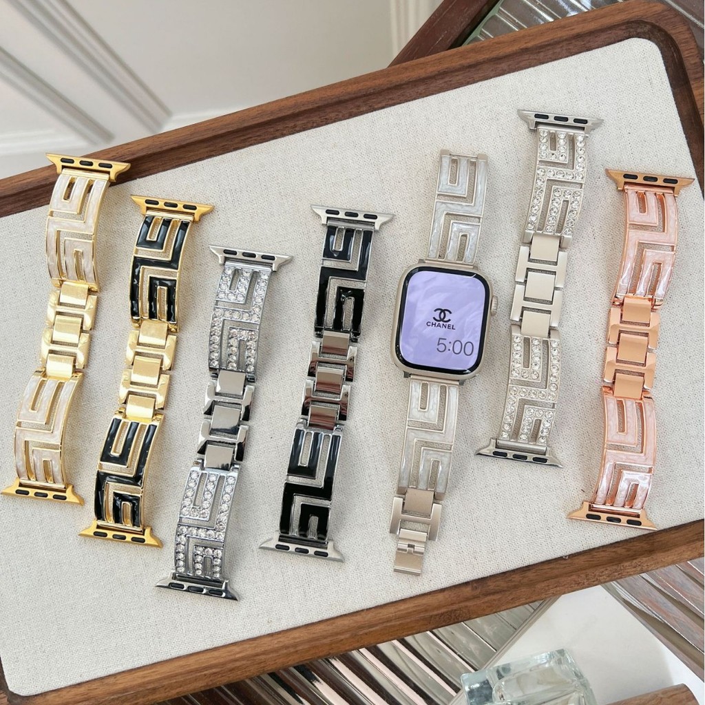 สายนาฬิกาโลหะแฟชั่น เหมาะสำหรับ iwatch S11 10 9 ultra 8 7 6 5 SE 4 3 2 1 ขนาด 38mm40mm41mm42mm44mm45mm49mm46mm