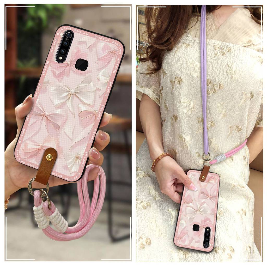 การออกแบบแฟชั่นป้องกันฝุ่นเคสโทรศัพท์สําหรับVIVO Z5X/V1911A/V1919A/Z1 Proสร้อยคอกรณีนุ่มเชือกเส้นเล็