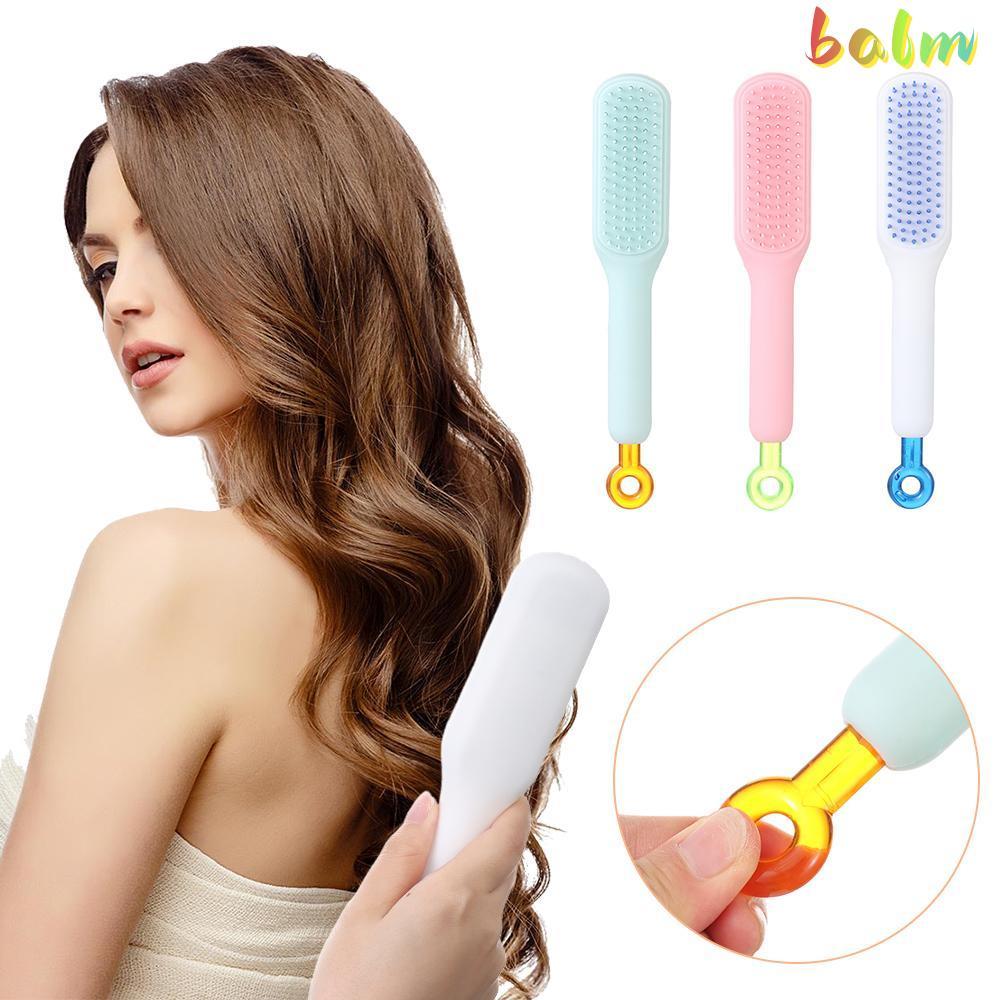 BALM Self Cleaning หวีผม, หวีผมทําผม Anti-static Magic Retractable หวี,กระจก Smoothing Hairdressing 