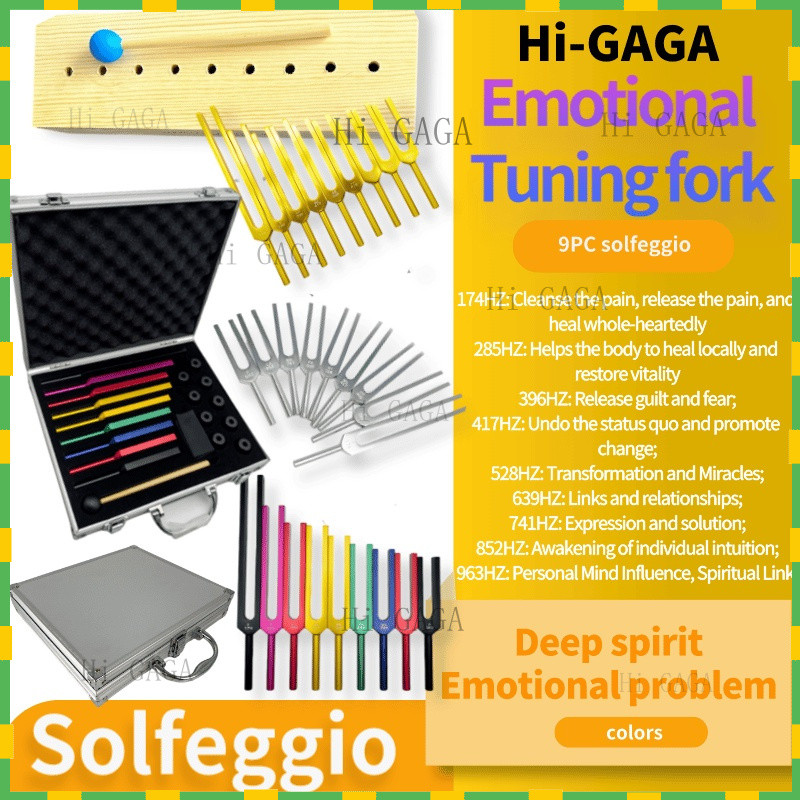 Tuning fork🔔ส้อมจูนเสียง🔔 Solfeggio ส้อมจูนเสียง อลูมิเนียม 9 174HZ 285 396 417 528 639 741 852 963H