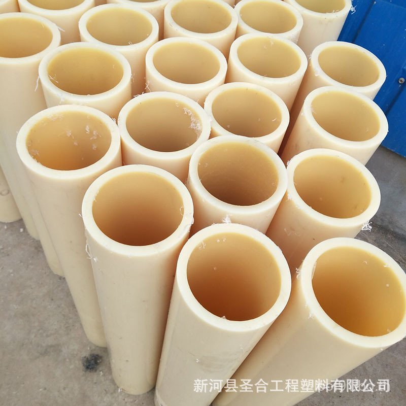 MC ท่อไนลอนสีดํามันขนาดใหญ่ขนาดเส้นผ่าศูนย์กลางแขนหลอดไนลอนการประมวลผลท่อไนลอน pa6 Hollow Nylon Rod