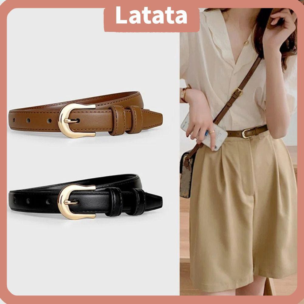 เข็มขัดหนัง ลาตา สำหรับผู้หญิง ออกแบบเพื่ออเนกประสงค์และเสริมสร้างลุคแฟชั่นให้กับชุดเดรส