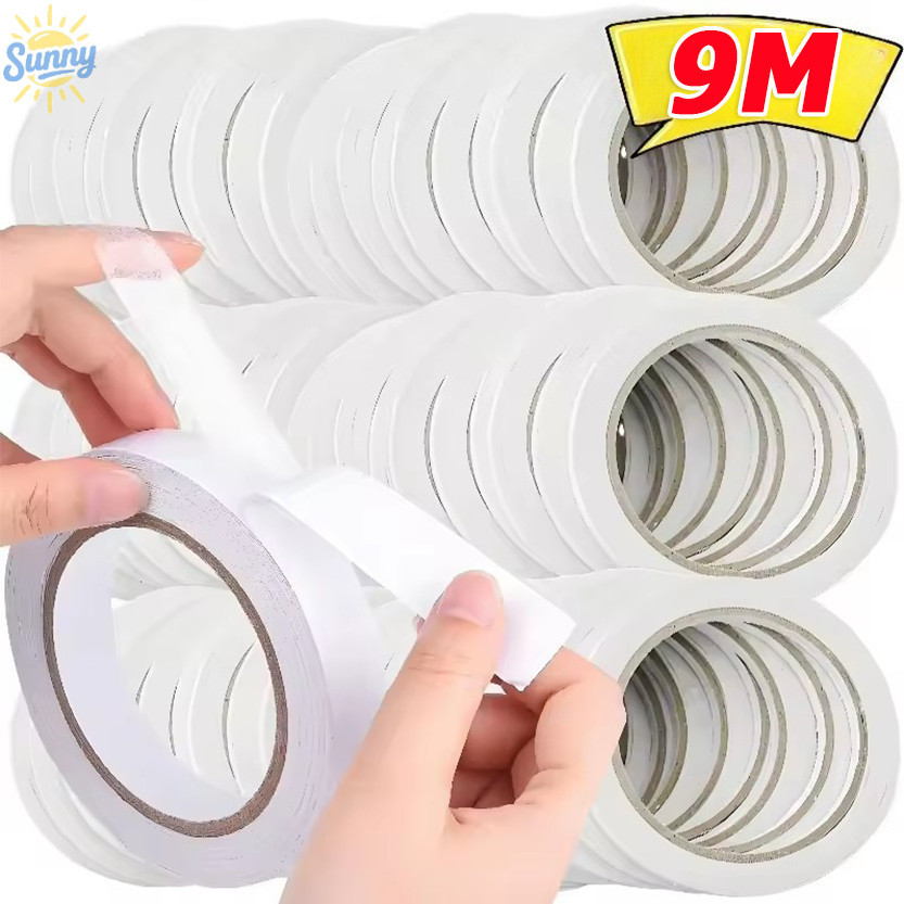 9ม เทปแข็งแรงบางเฉียบ / เทปสองหน้าสีขาว/ แผ่นยึดยึดยึดยึดกระดาษเหนียว