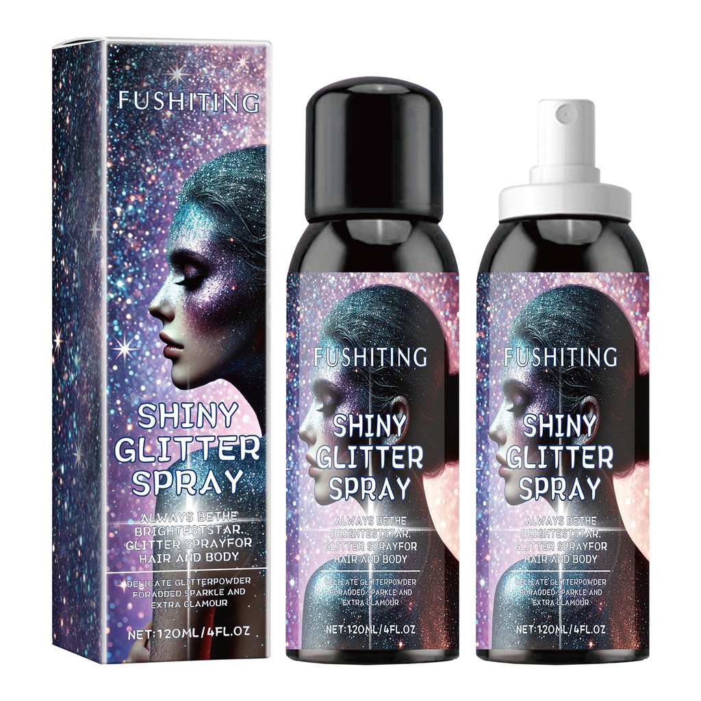 Glitter Spray Shimmer Spray Body Hair  Setting Makeup Brightening Party Nightclub
