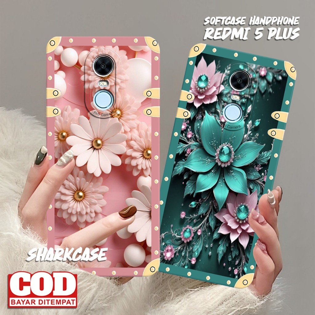 Softcase REDMI 5 PLUS / REDMI 5 / REDMI 6 / REDMI 7 / REDMI 8A PRO ล่าสุด Aesthetic Flower Frame Mot