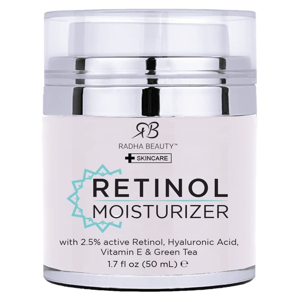 Radha Beauty Moisturizing Miracle Retinol Cream for Face - with 2.5% Retinol, Hyaluronic Acid, Vitam