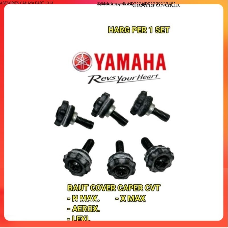 ฝาครอบ CVT BOLT - N MAX - AEROX - LEXI ORIGINAL // PER ONE SET ใหม่ 100% Y1